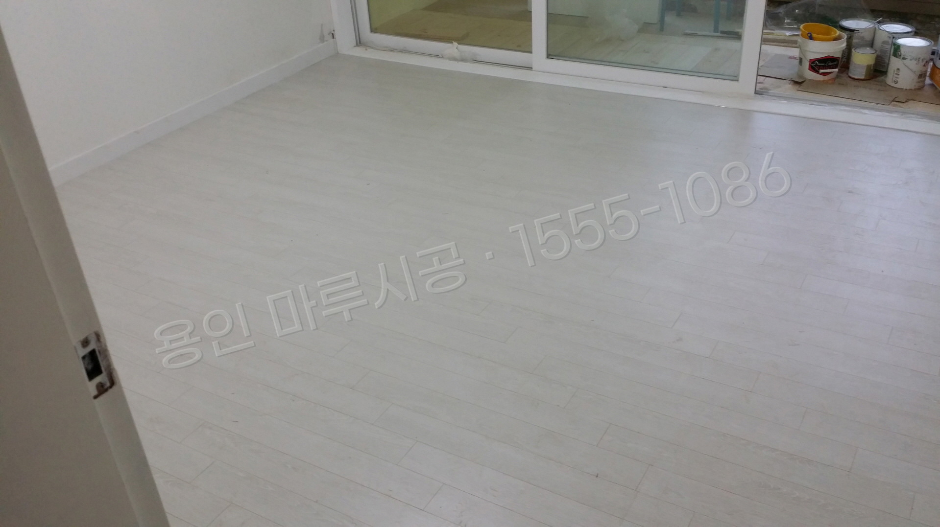 용인 기흥구 구갈동 바닥공사 마루시공업체 한솔 울트라 화이트워시오크 강마루 시공 후