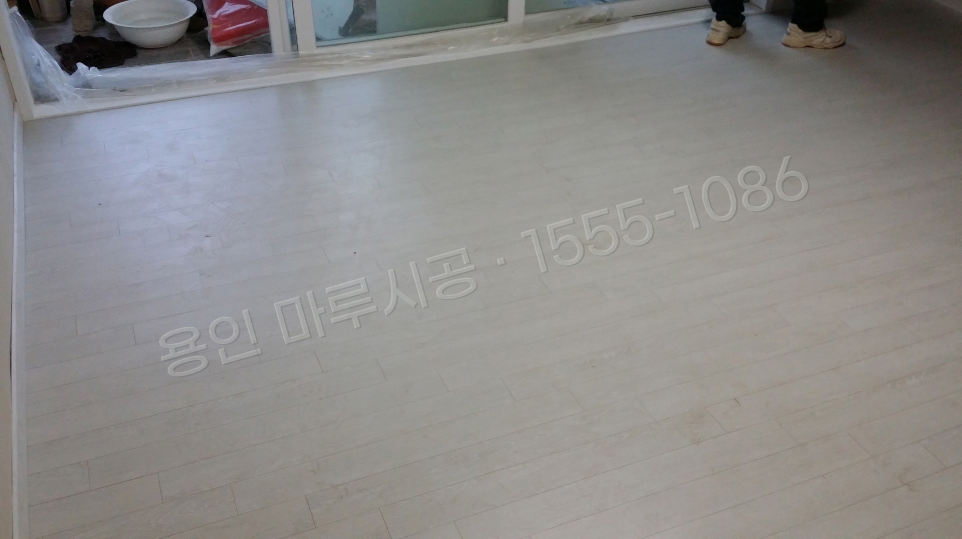 용인 기흥구 구갈동 바닥공사 마루시공업체 한솔 울트라 화이트워시오크 강마루 시공 후