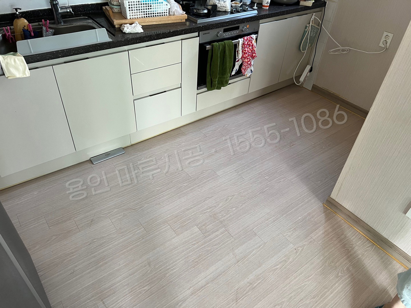 용인 기흥구 지곡동 바닥공사 마루시공업체 스타 하이마루 워시오크 강마루 시공 후