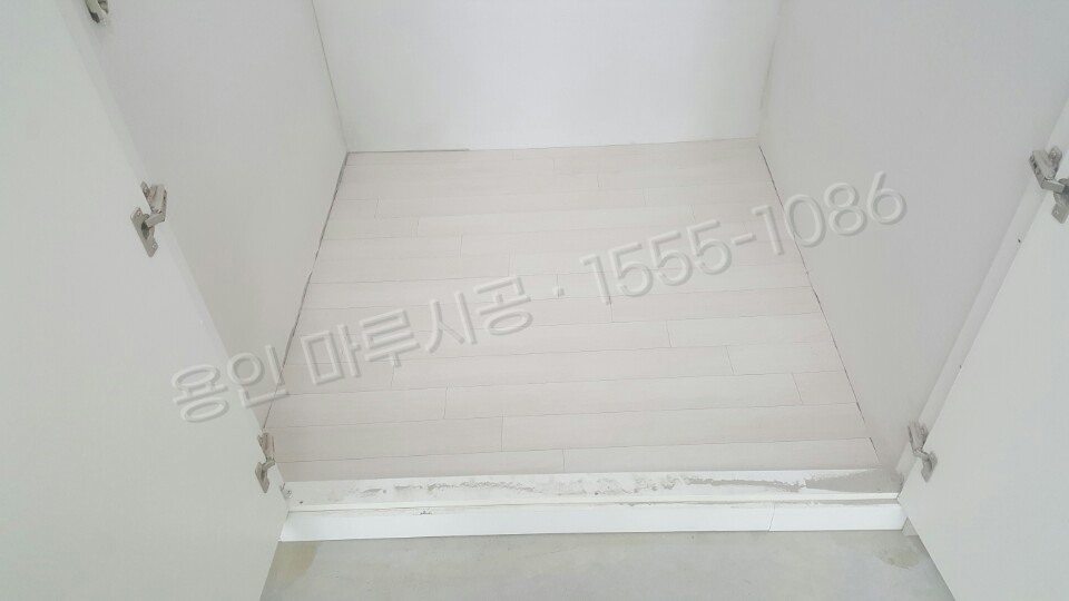 용인 처인구 남사읍 바닥공사 마루시공업체 한솔 SB 쉬폰화이트 강마루 시공 후