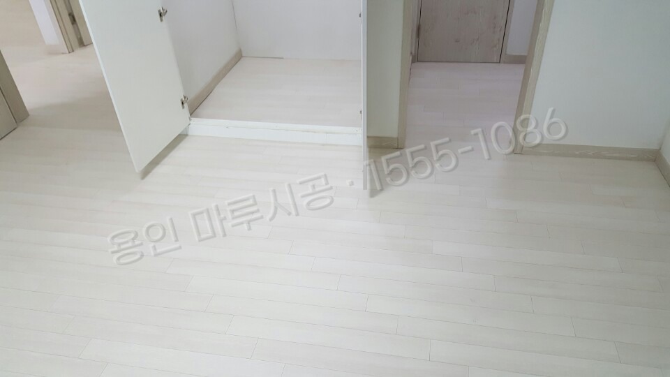 용인 처인구 남사읍 바닥공사 마루시공업체 한솔 SB 쉬폰화이트 강마루 시공 완료